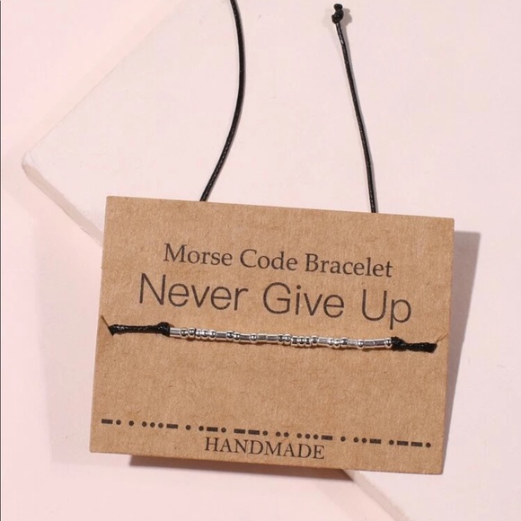 Jewelry - Morse Code Never Give Up Bracelet
